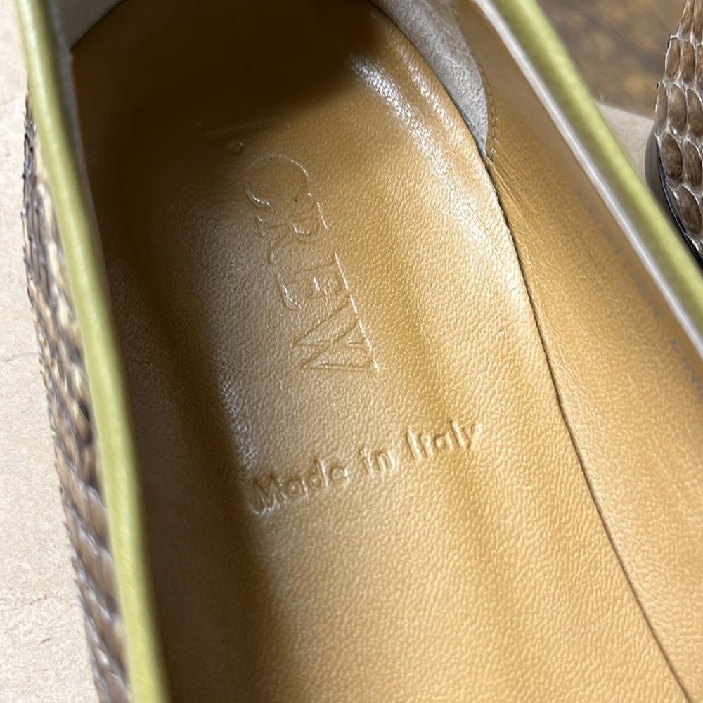 J. Crew Python Print Ballet Flats, Size 7 1/2 - image 2